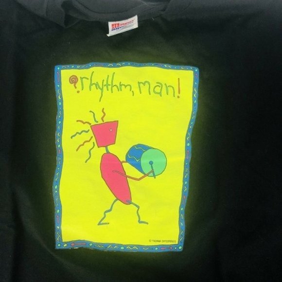 Hanes Other - Vintage Black Single Stitch T Shirt Rhythm Man L